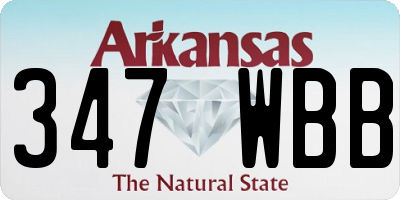 AR license plate 347WBB