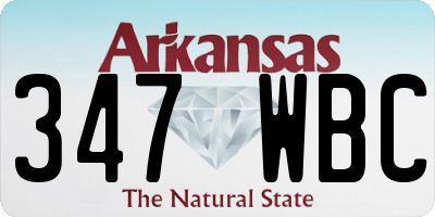 AR license plate 347WBC