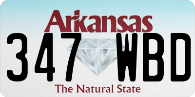 AR license plate 347WBD