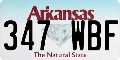 AR license plate 347WBF