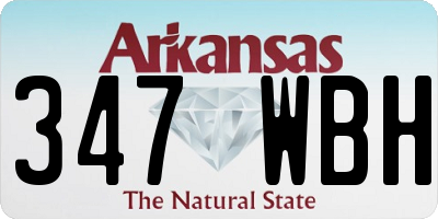 AR license plate 347WBH