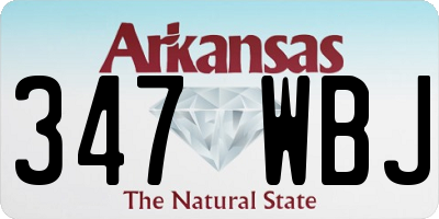 AR license plate 347WBJ