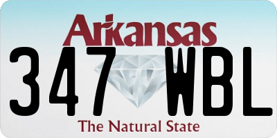 AR license plate 347WBL