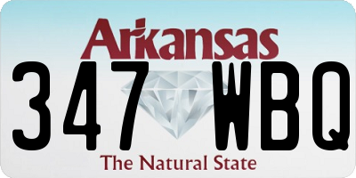 AR license plate 347WBQ