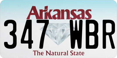 AR license plate 347WBR