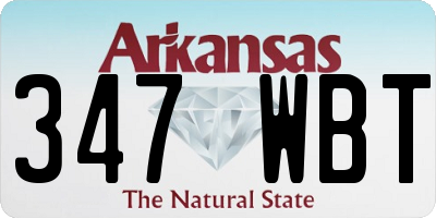 AR license plate 347WBT