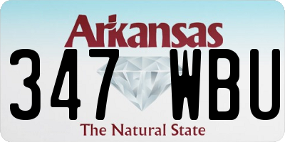 AR license plate 347WBU