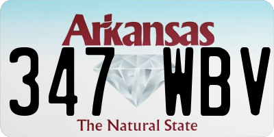 AR license plate 347WBV