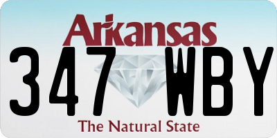 AR license plate 347WBY