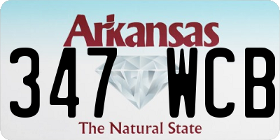 AR license plate 347WCB
