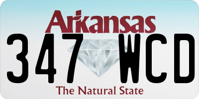 AR license plate 347WCD