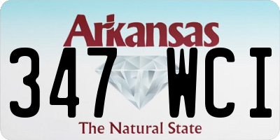 AR license plate 347WCI