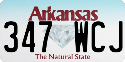 AR license plate 347WCJ