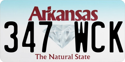 AR license plate 347WCK