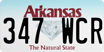AR license plate 347WCR