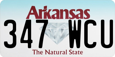AR license plate 347WCU