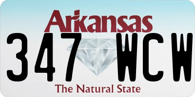 AR license plate 347WCW