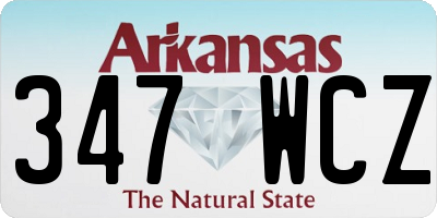 AR license plate 347WCZ