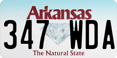 AR license plate 347WDA