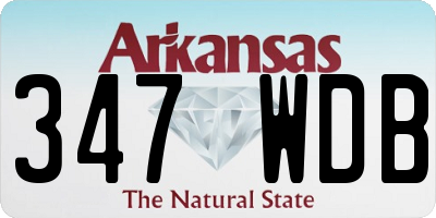 AR license plate 347WDB
