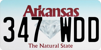 AR license plate 347WDD