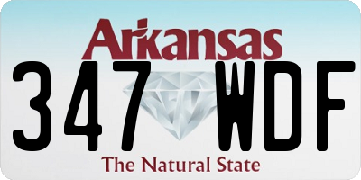 AR license plate 347WDF