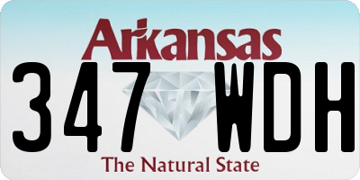 AR license plate 347WDH