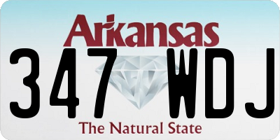 AR license plate 347WDJ