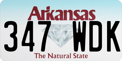 AR license plate 347WDK