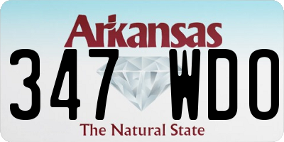 AR license plate 347WDO