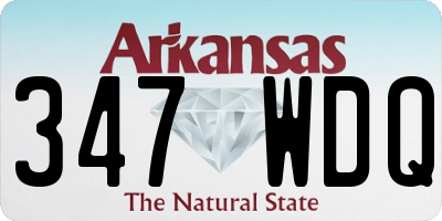 AR license plate 347WDQ