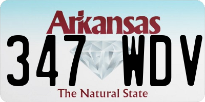 AR license plate 347WDV