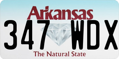 AR license plate 347WDX