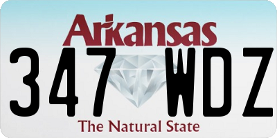 AR license plate 347WDZ