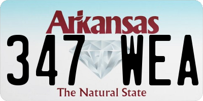 AR license plate 347WEA