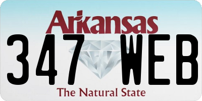 AR license plate 347WEB