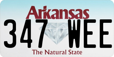 AR license plate 347WEE
