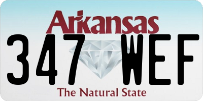 AR license plate 347WEF