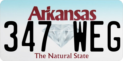 AR license plate 347WEG