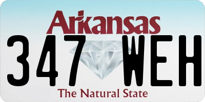 AR license plate 347WEH
