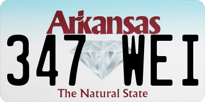 AR license plate 347WEI