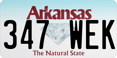 AR license plate 347WEK