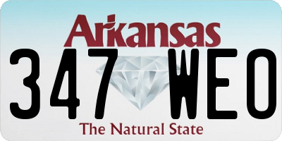 AR license plate 347WEO