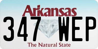 AR license plate 347WEP