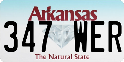 AR license plate 347WER