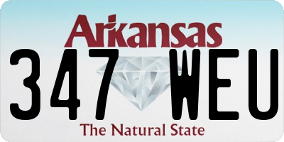 AR license plate 347WEU