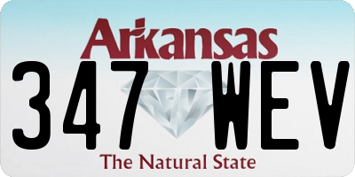 AR license plate 347WEV