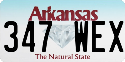 AR license plate 347WEX