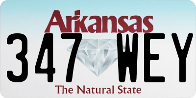 AR license plate 347WEY