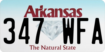 AR license plate 347WFA